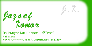 jozsef komor business card